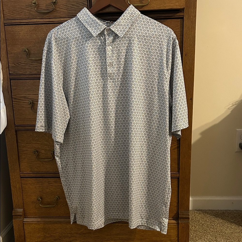Men's Straight Down Skull Golf Shirt